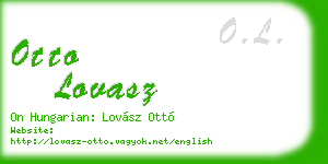otto lovasz business card